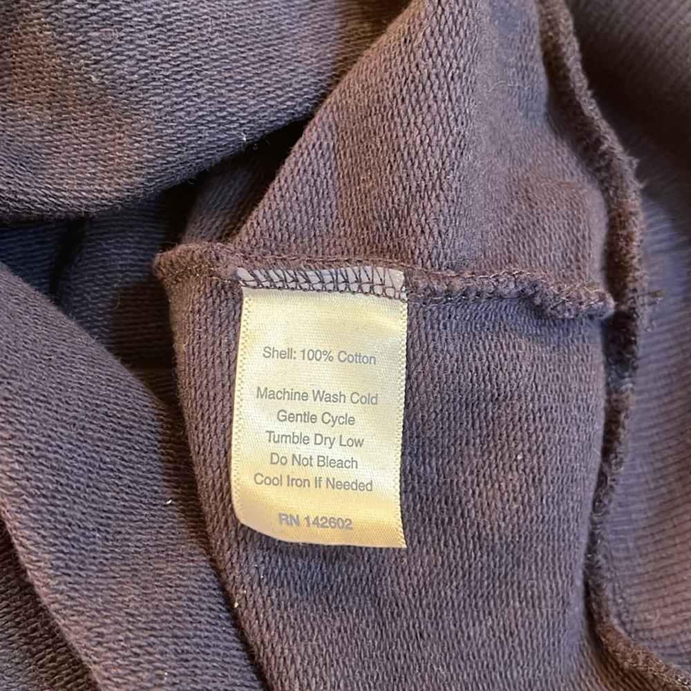 SAIL to SABLE Sweatshirt Dress Shoulder Stripe French Terry Navy size L - Picture 11 of 11